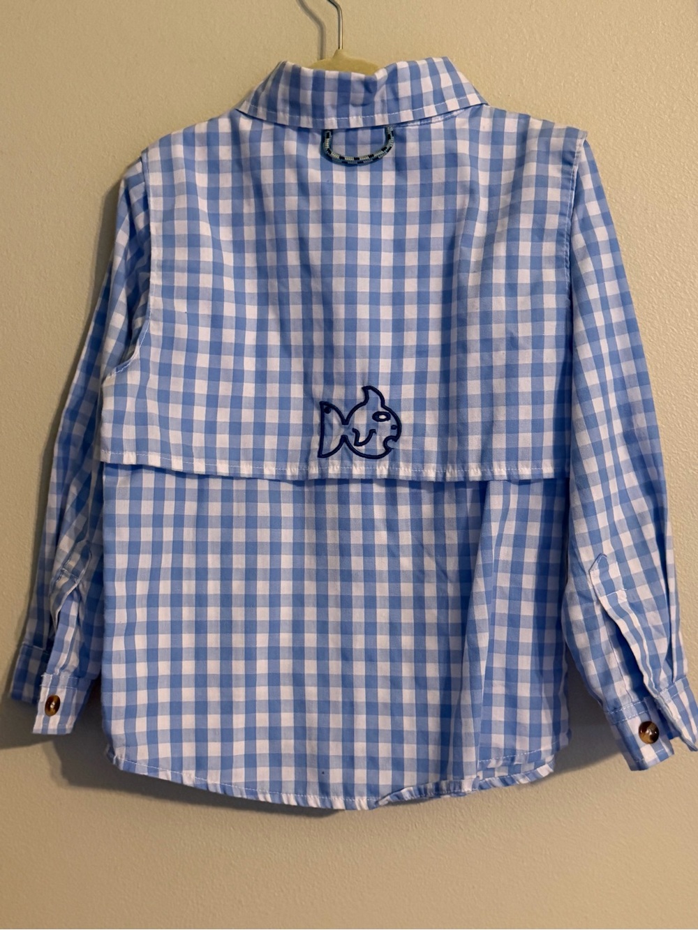 Kids Prodoh Gingham Vented Fishing Shirt, 4T EUC